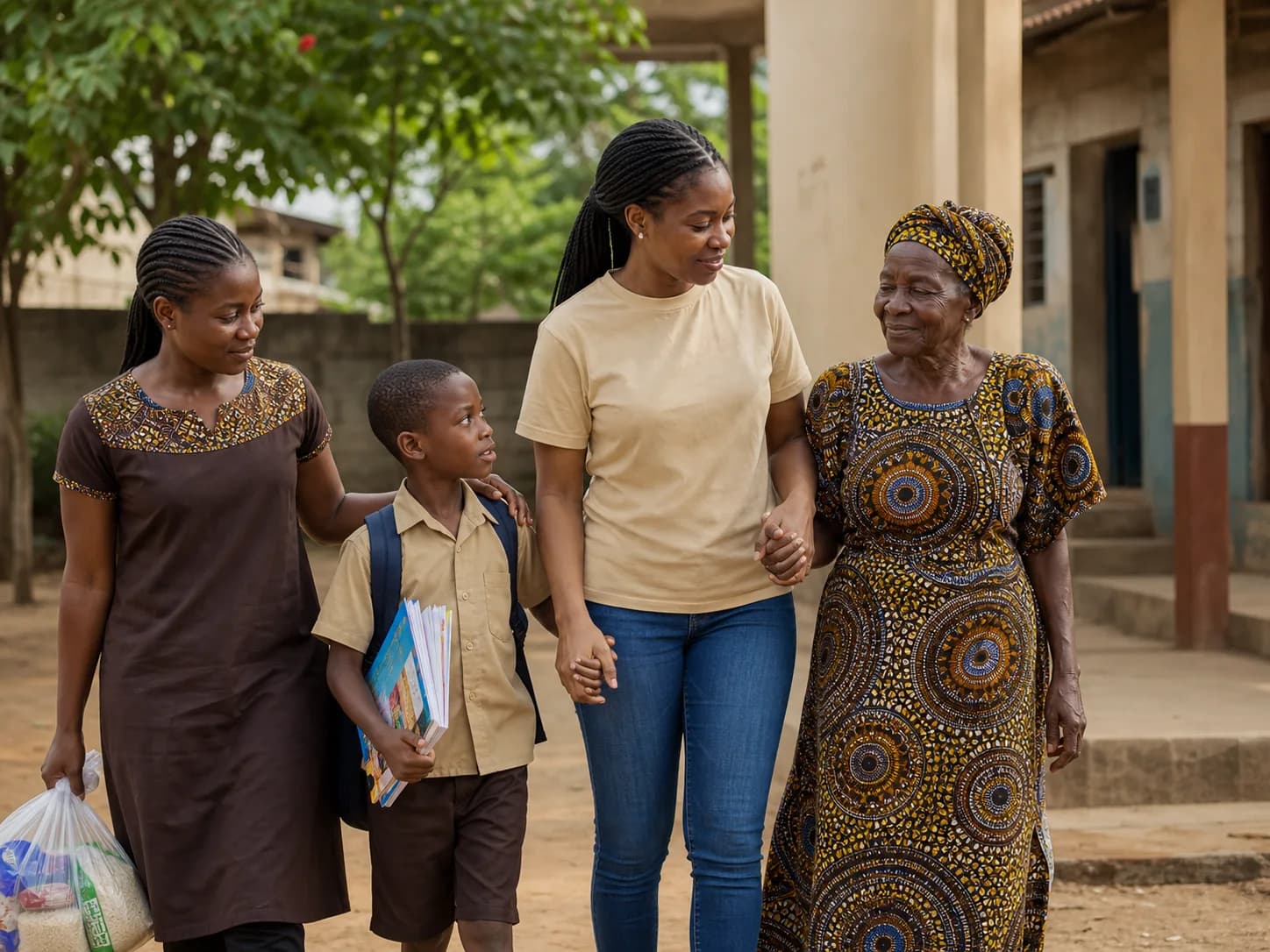 A volunteer offering warm companionship and practical care through the Abigail Thomas Foundation